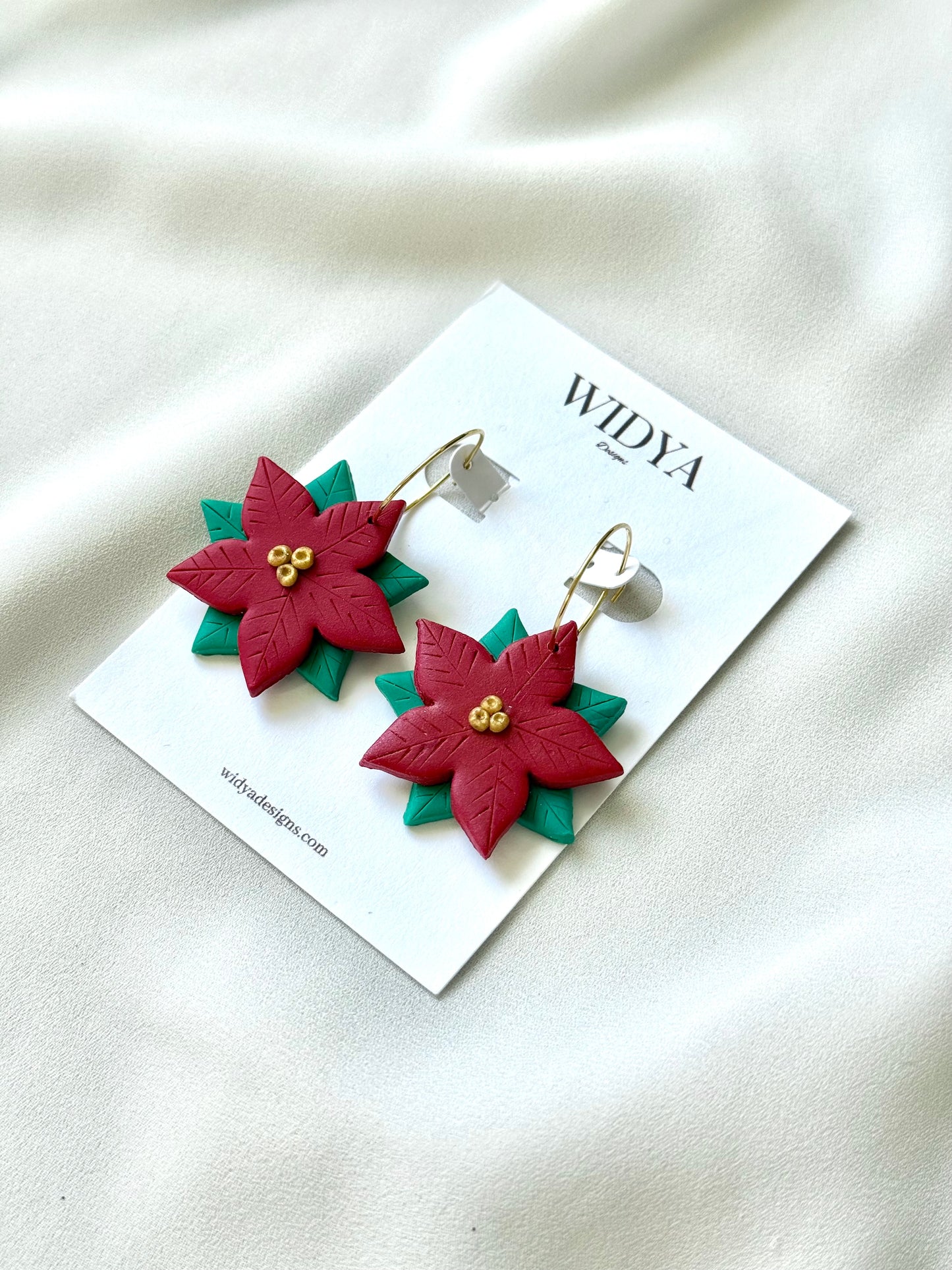 Poinsettia Earrings - Large