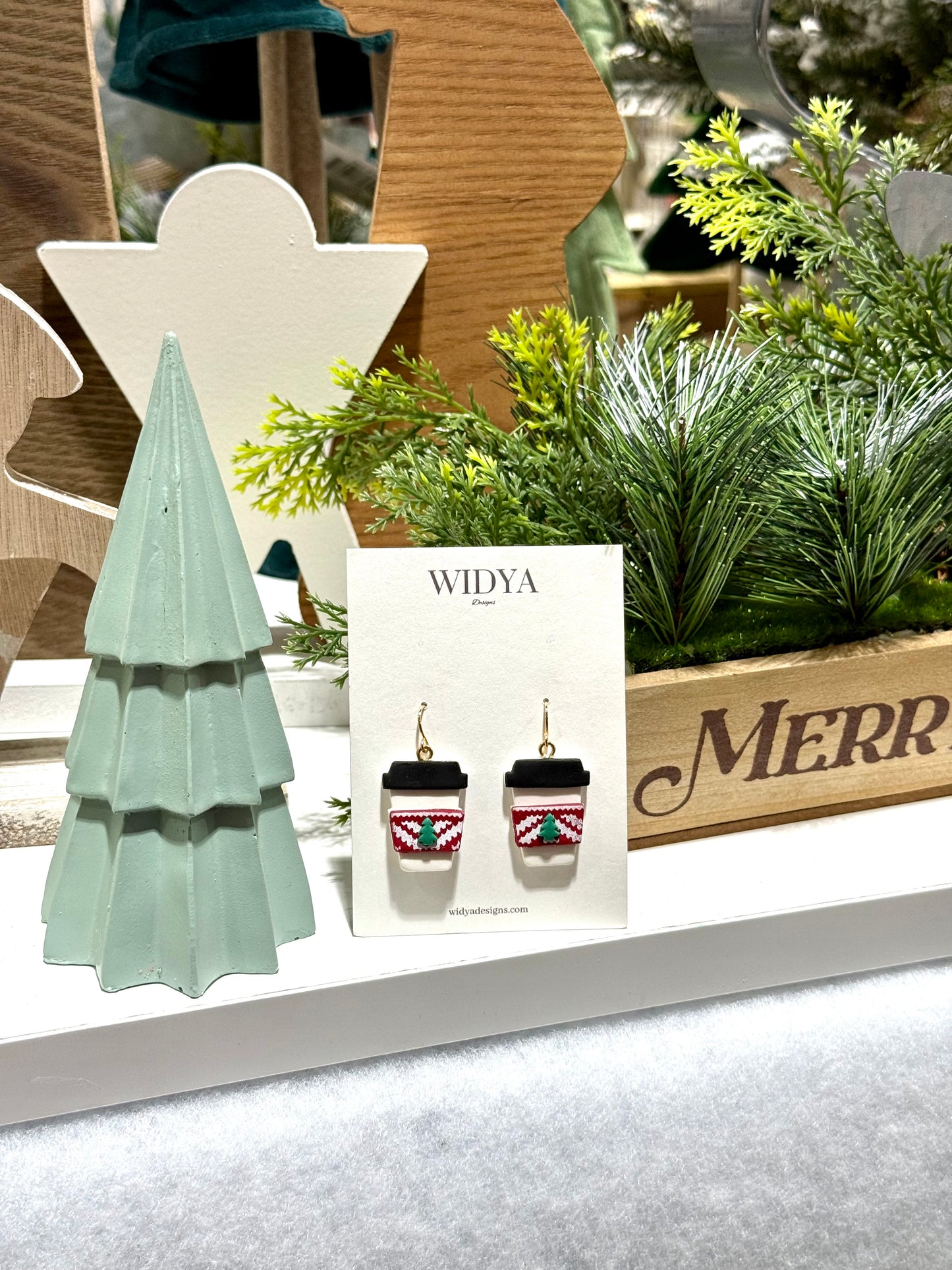 Christmas Coffee Lover Earrings