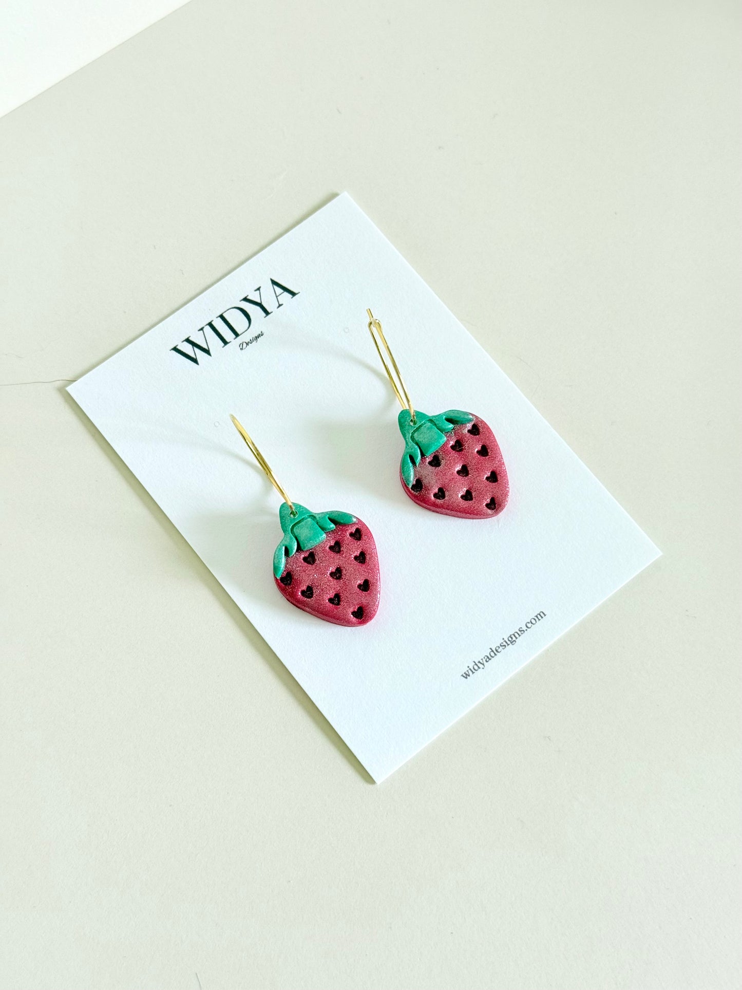Shimmery Strawberry Hoops
