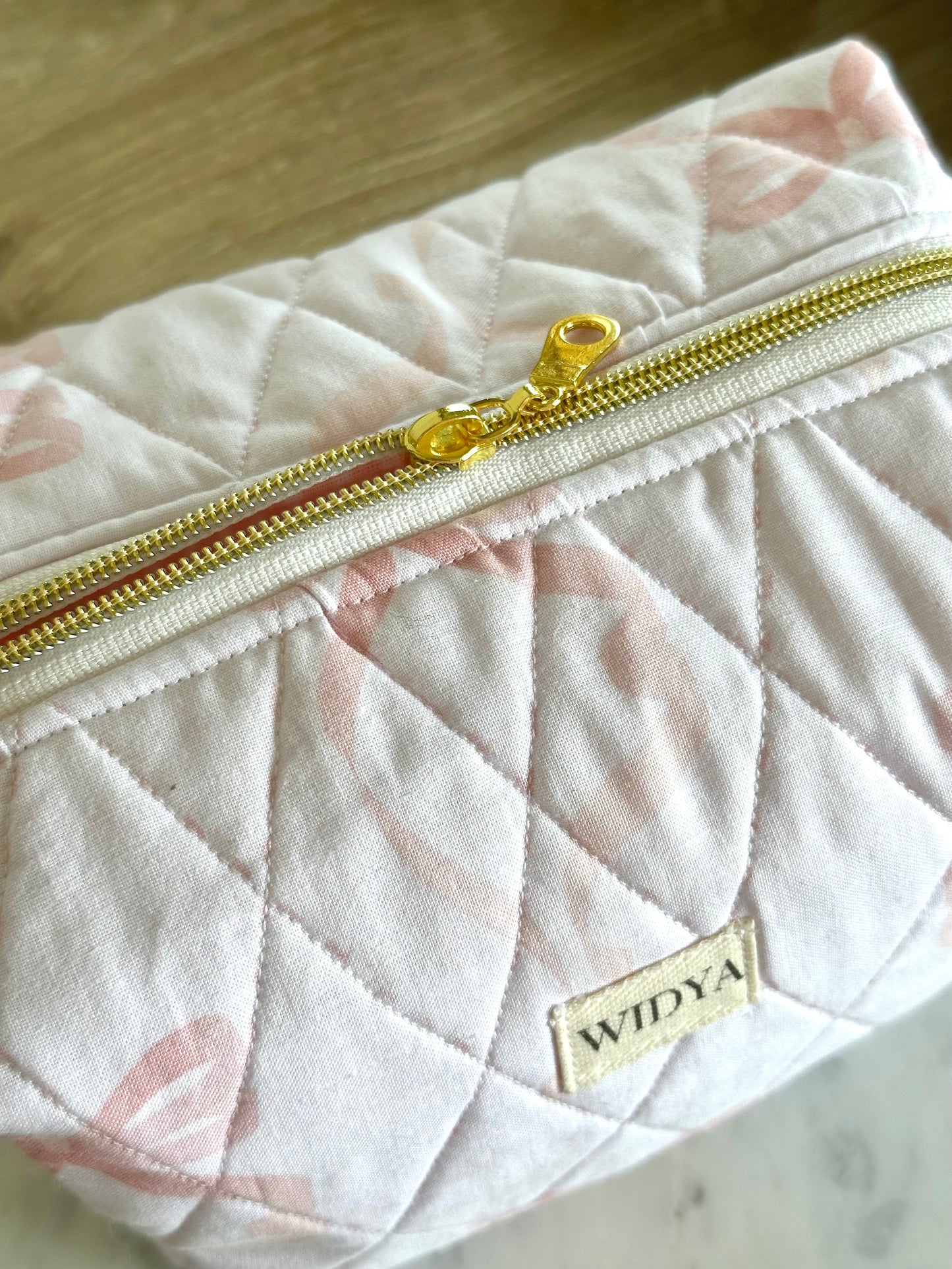 Coquette Pink Bows Makeup Bag - Large