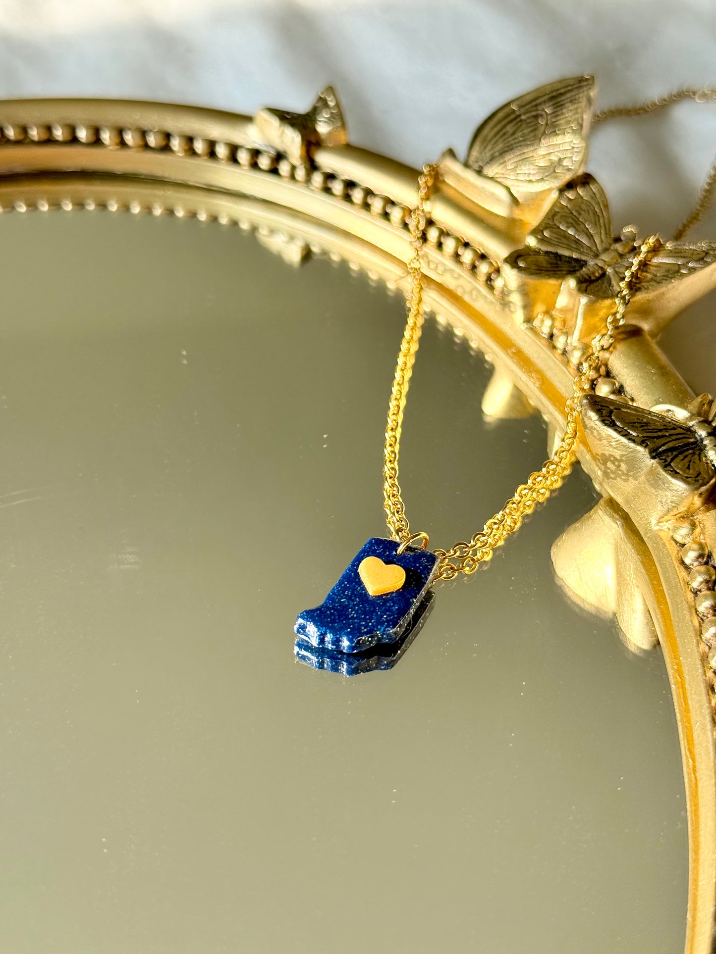 Indiana Necklace - Blue & Gold