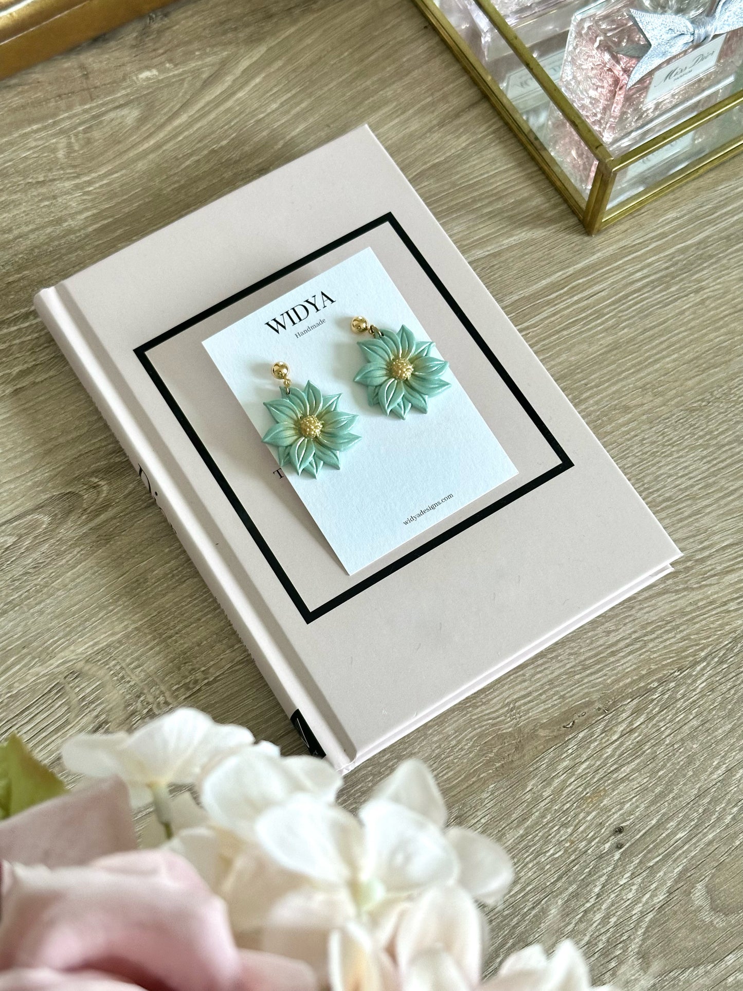 Lily Earrings in Green- May Flower