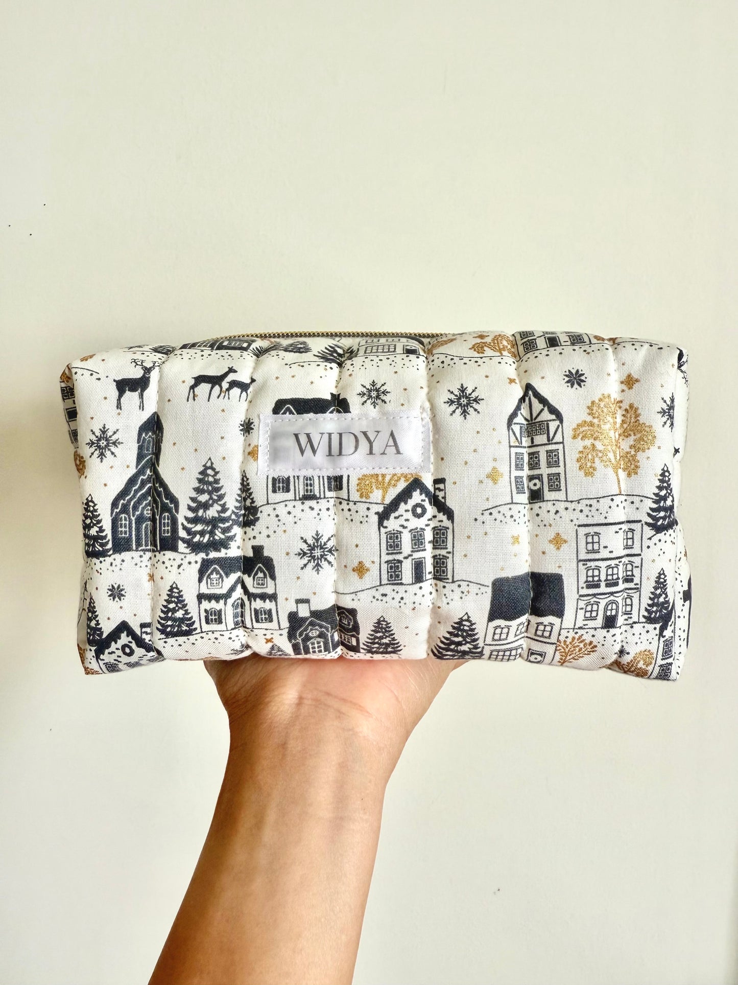 Winter Village Makeup Bag
