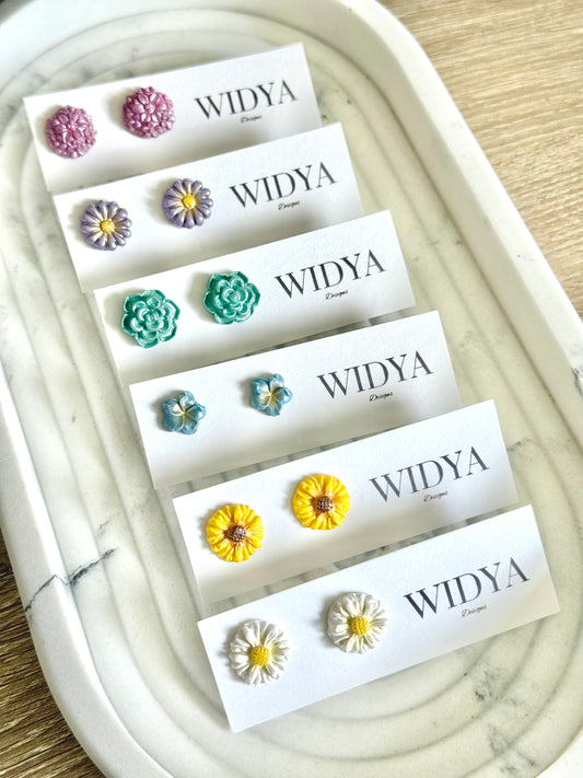 Flower Stud Earrings - Multiple Options