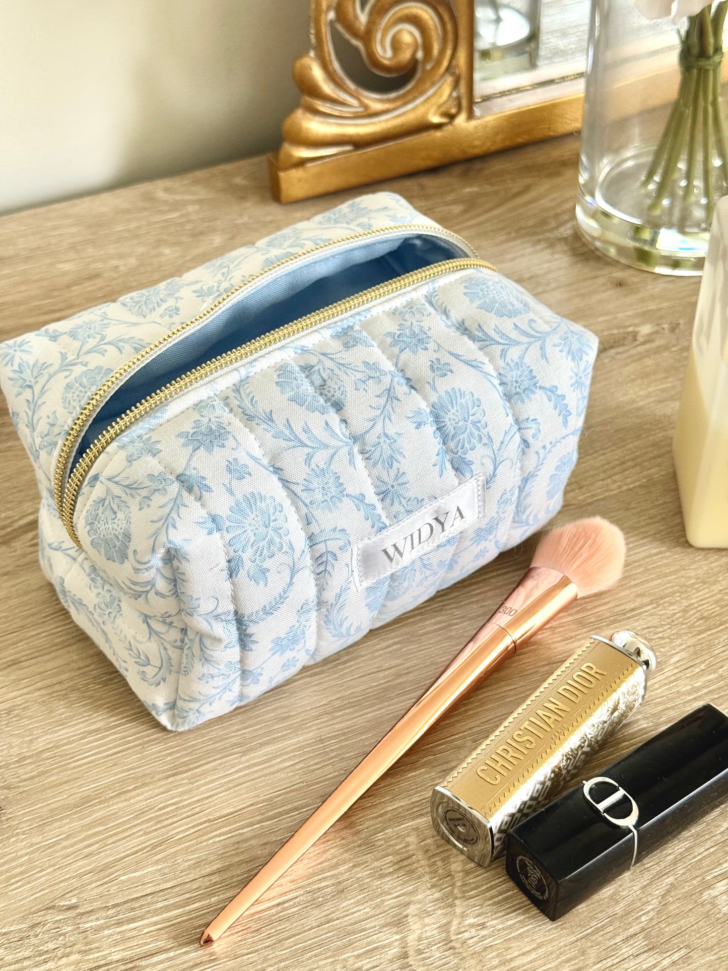 Blue & White Chinoiserie Makeup Bag