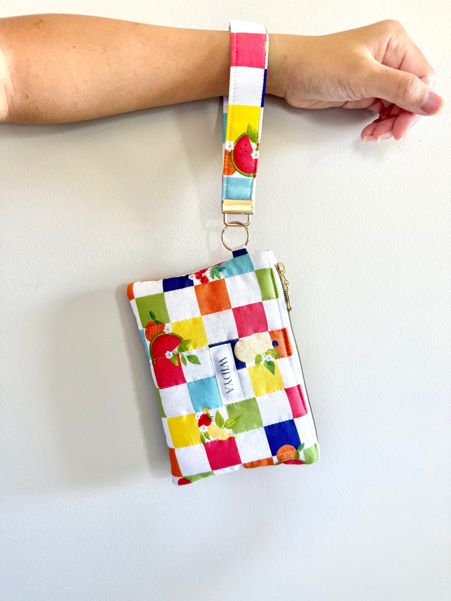 Colorful Checkered Fruity Small Pouch