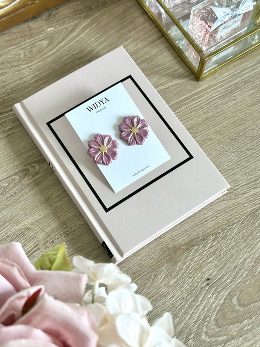 Cosmos Flower Earrings - October Flower