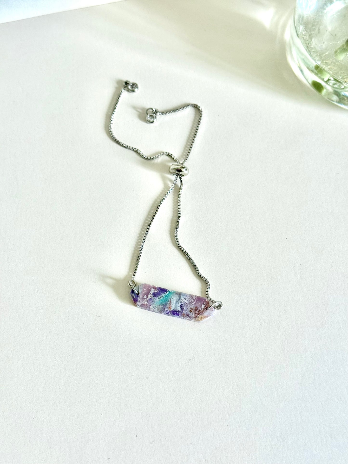 Purple Agate Bracelet - Elongated
