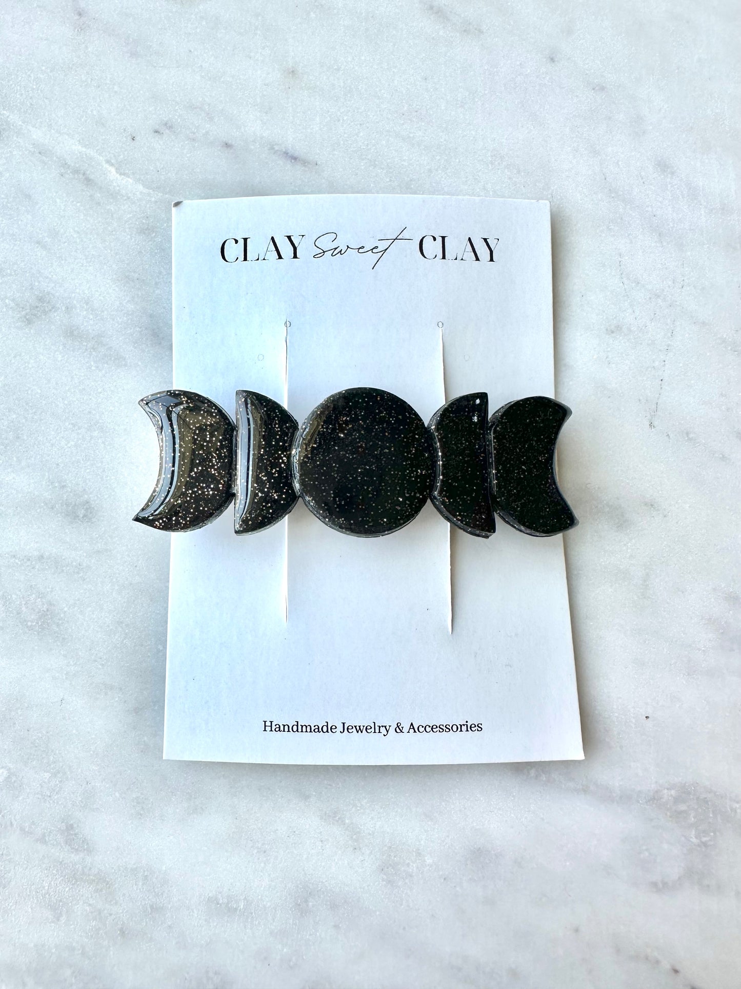 Moon Phases Hair Barrette