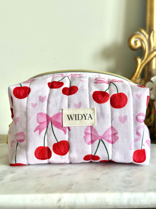 Coquette Cherry Makeup Bag