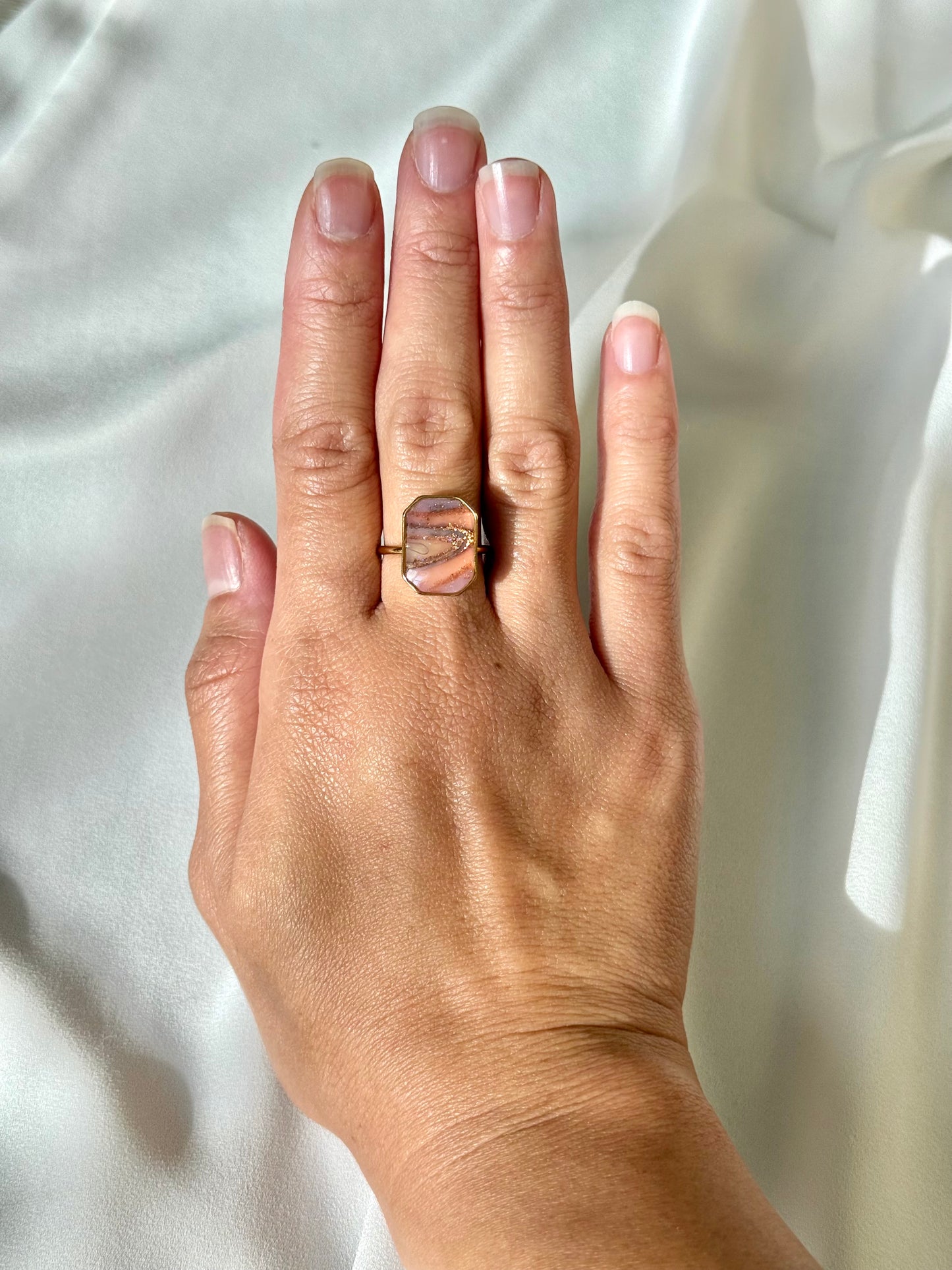 Pink Agate - Octagon