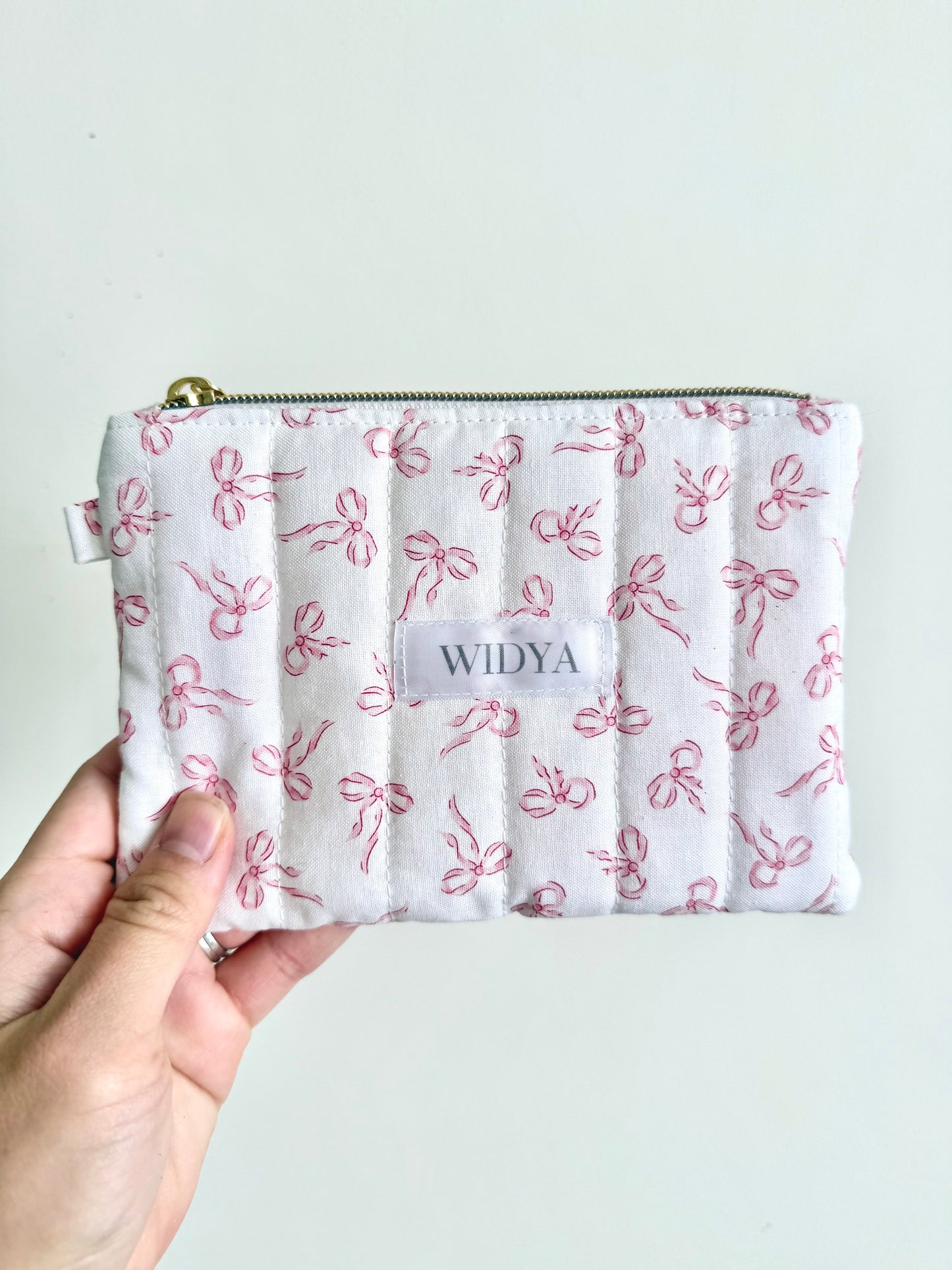 Dainty Pink Bows Small Pouch