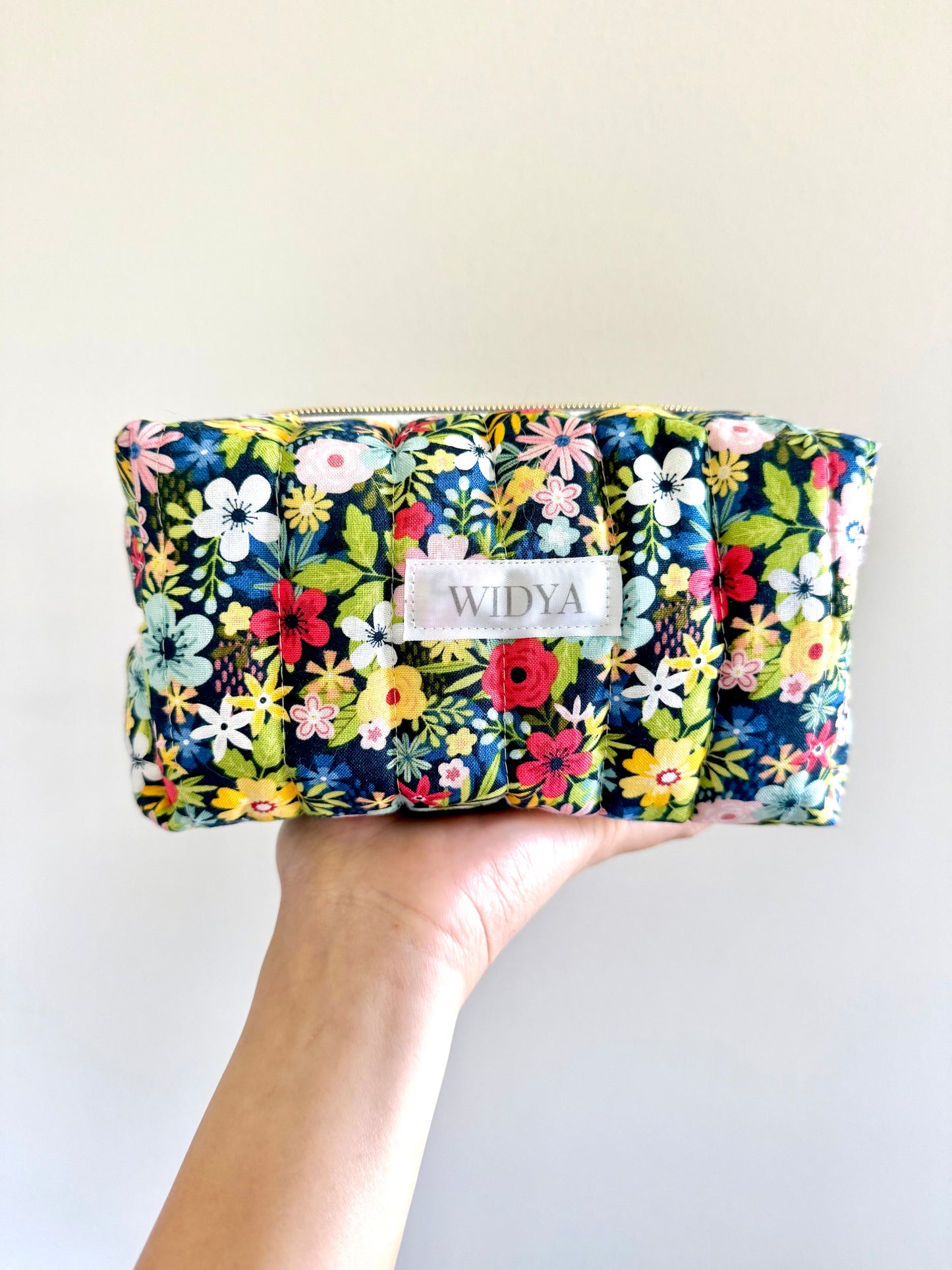 Midnight Garden Floral Travel Pouch