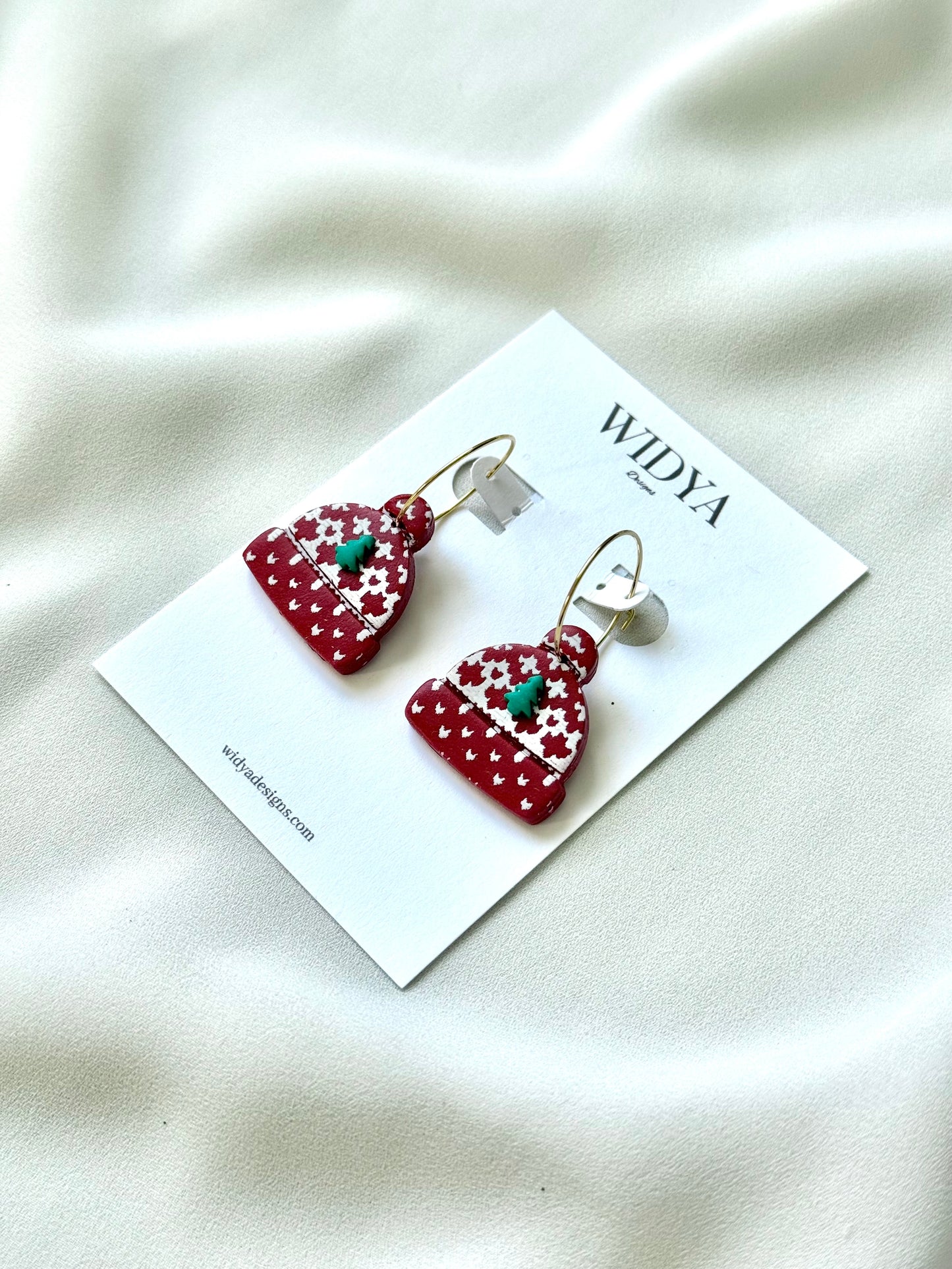 Festive Winter Beanie Earrings
