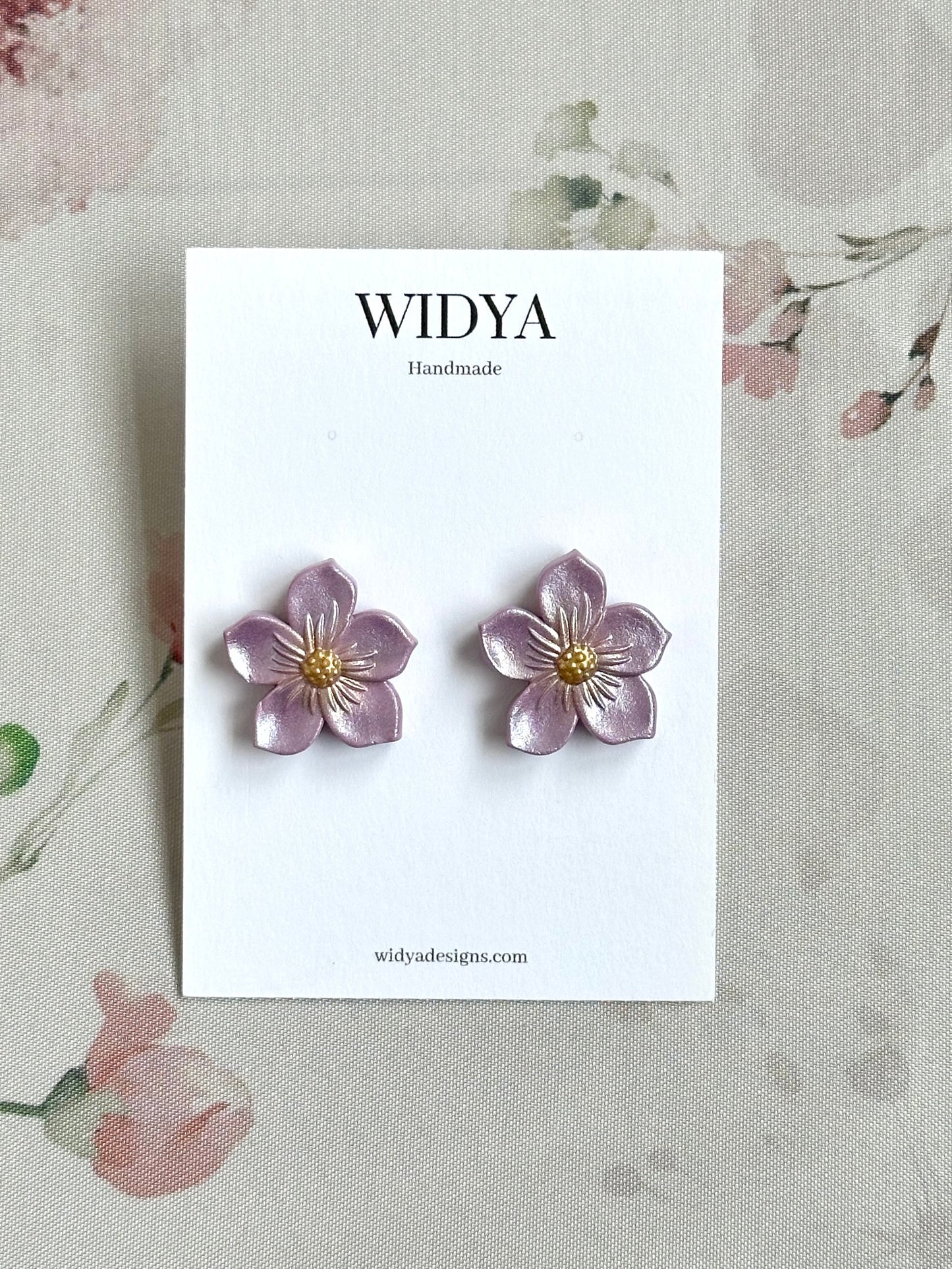 Violet Flower Earrings - February Flower
