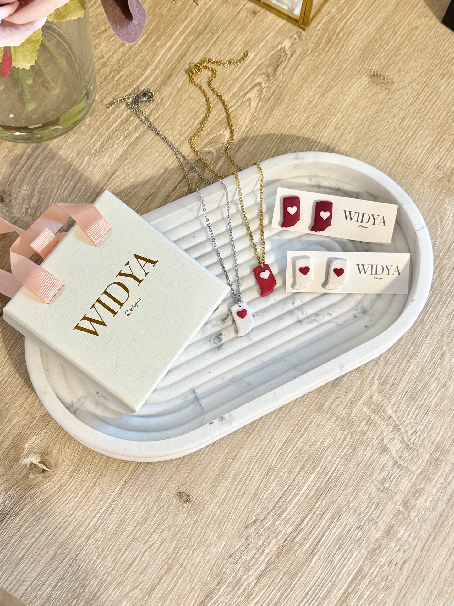 Indiana Necklace - Red & White