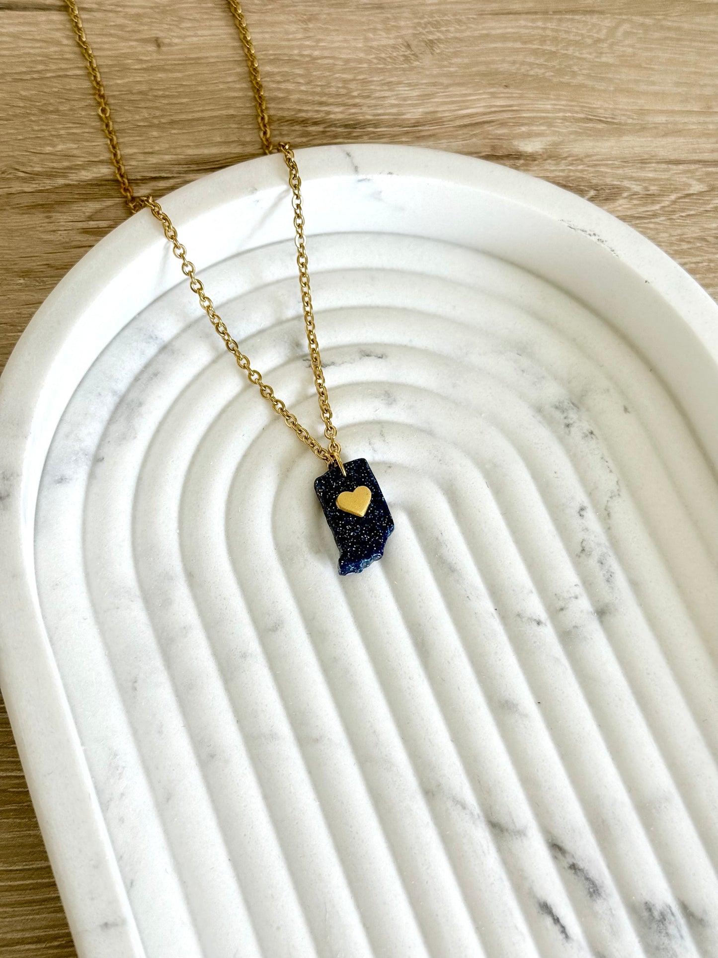 Indiana Necklace - Blue & Gold