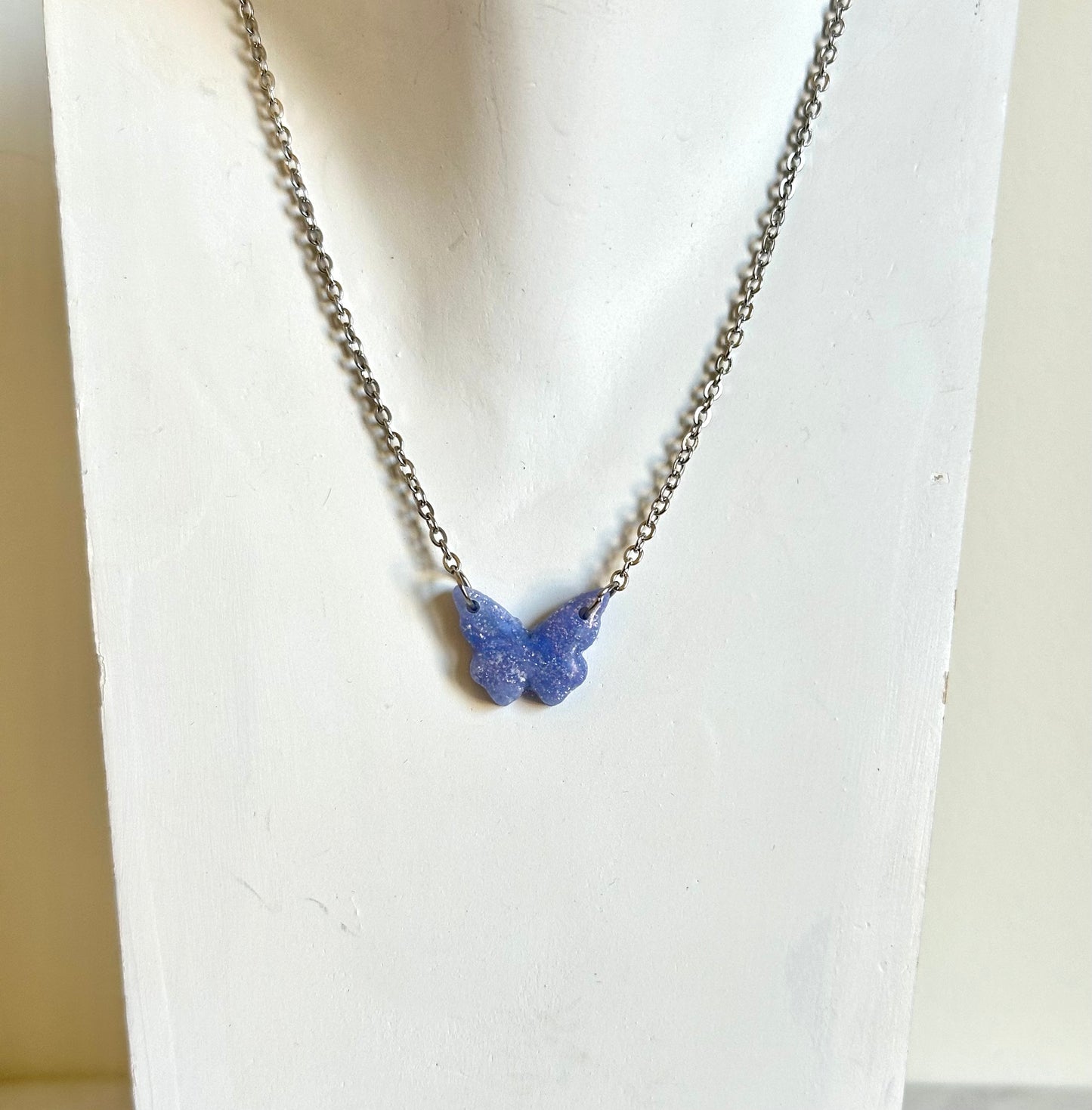 Lapis Lazuli Necklace - Dainty Butterfly