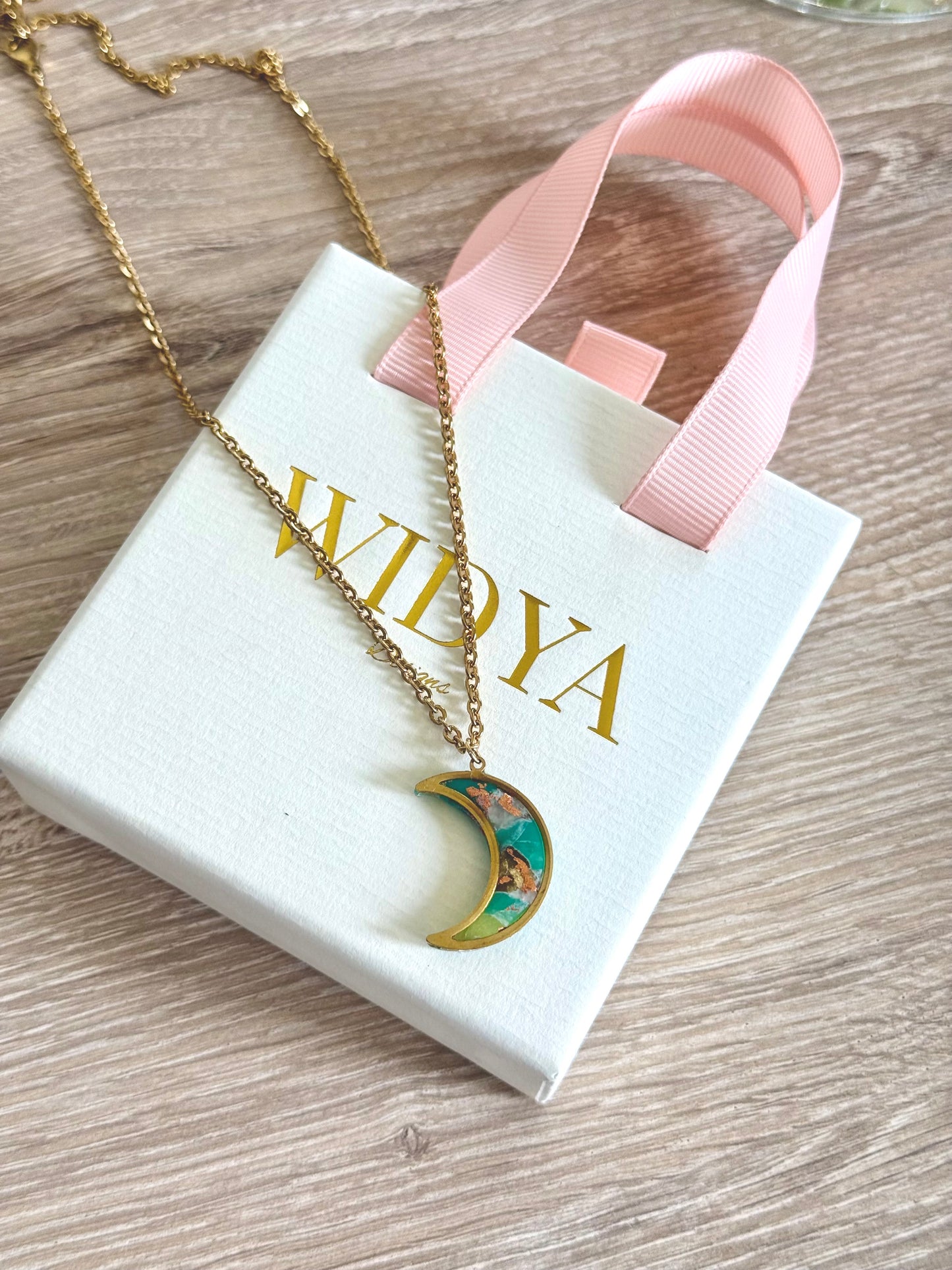 Peridot Necklace - Crescent