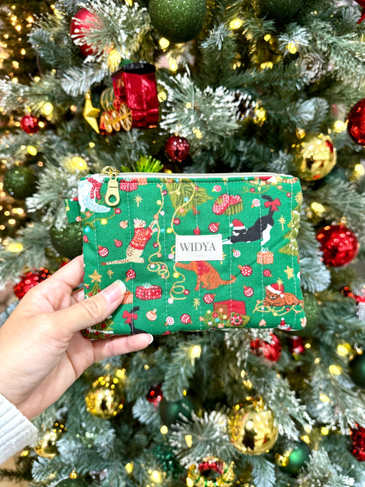 Christmas & Cats Small Pouch