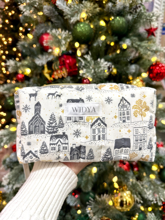 Winter Village Makeup Bag
