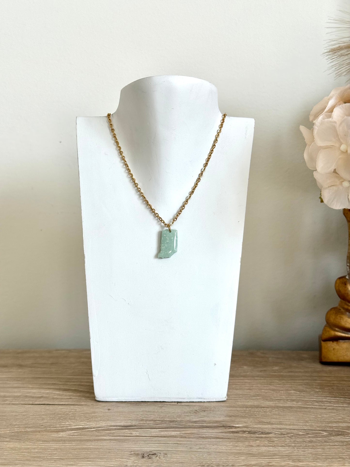Indiana Necklace - Teal Opal