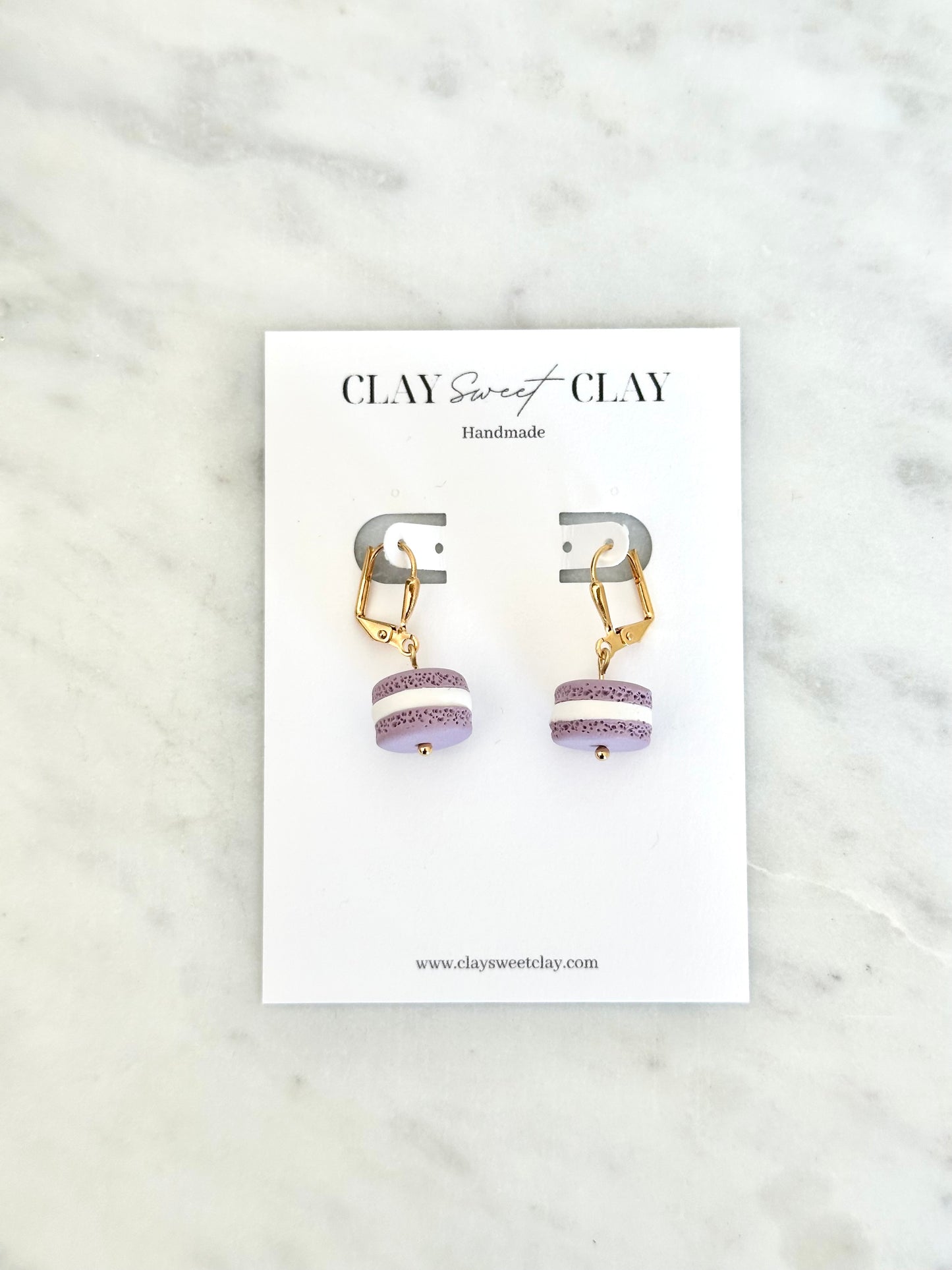 Macaron Earrings - Lavender