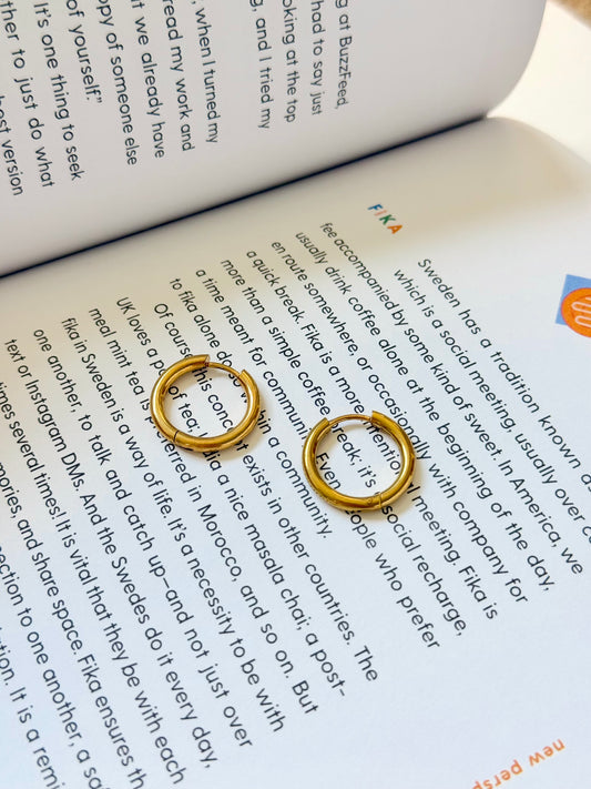 Charm Bar - Huggie Earrings
