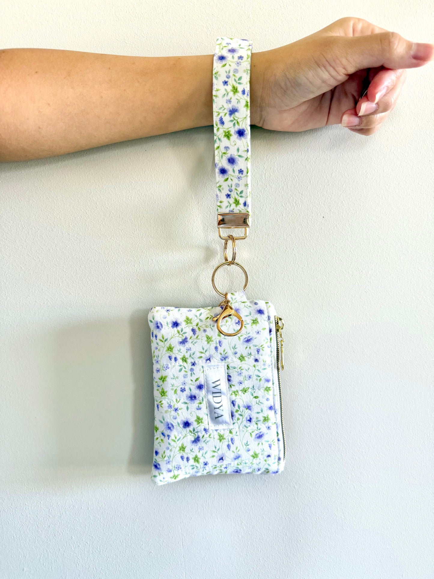 Purple Floral Keychain Wallet