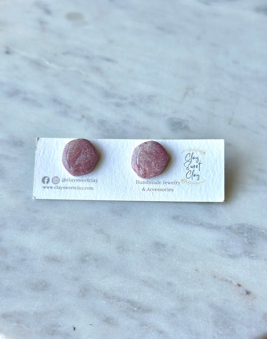 Rose Quartz Stud Earrings