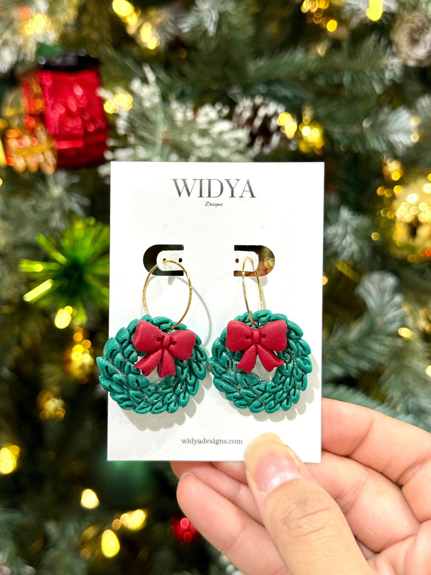 Christmas Wreath Earrings