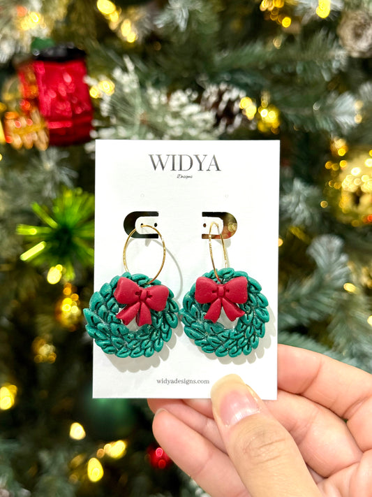 Christmas Wreath Earrings