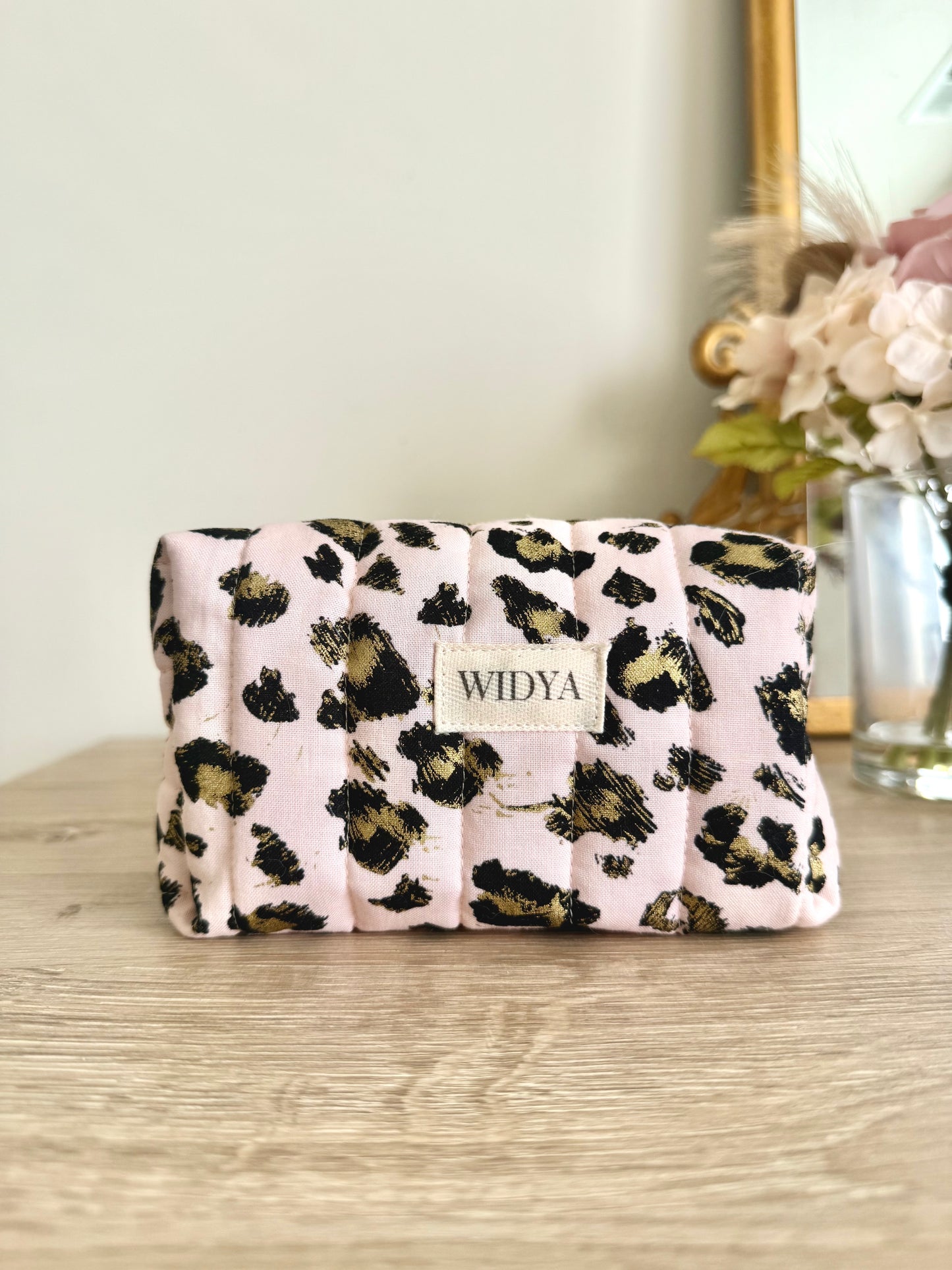 Pink + Leopard Print Makeup Bag