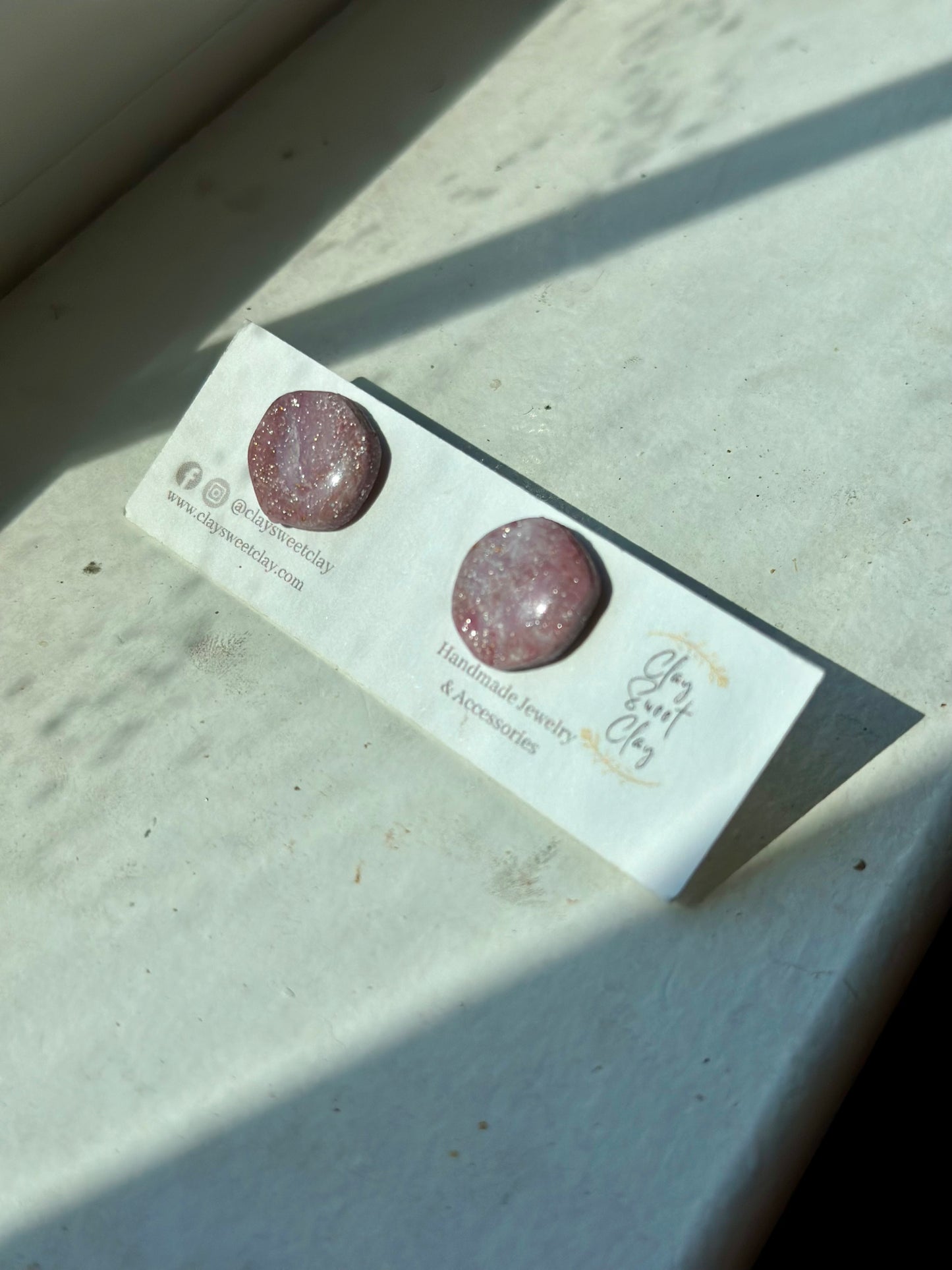 Rose Quartz Stud Earrings