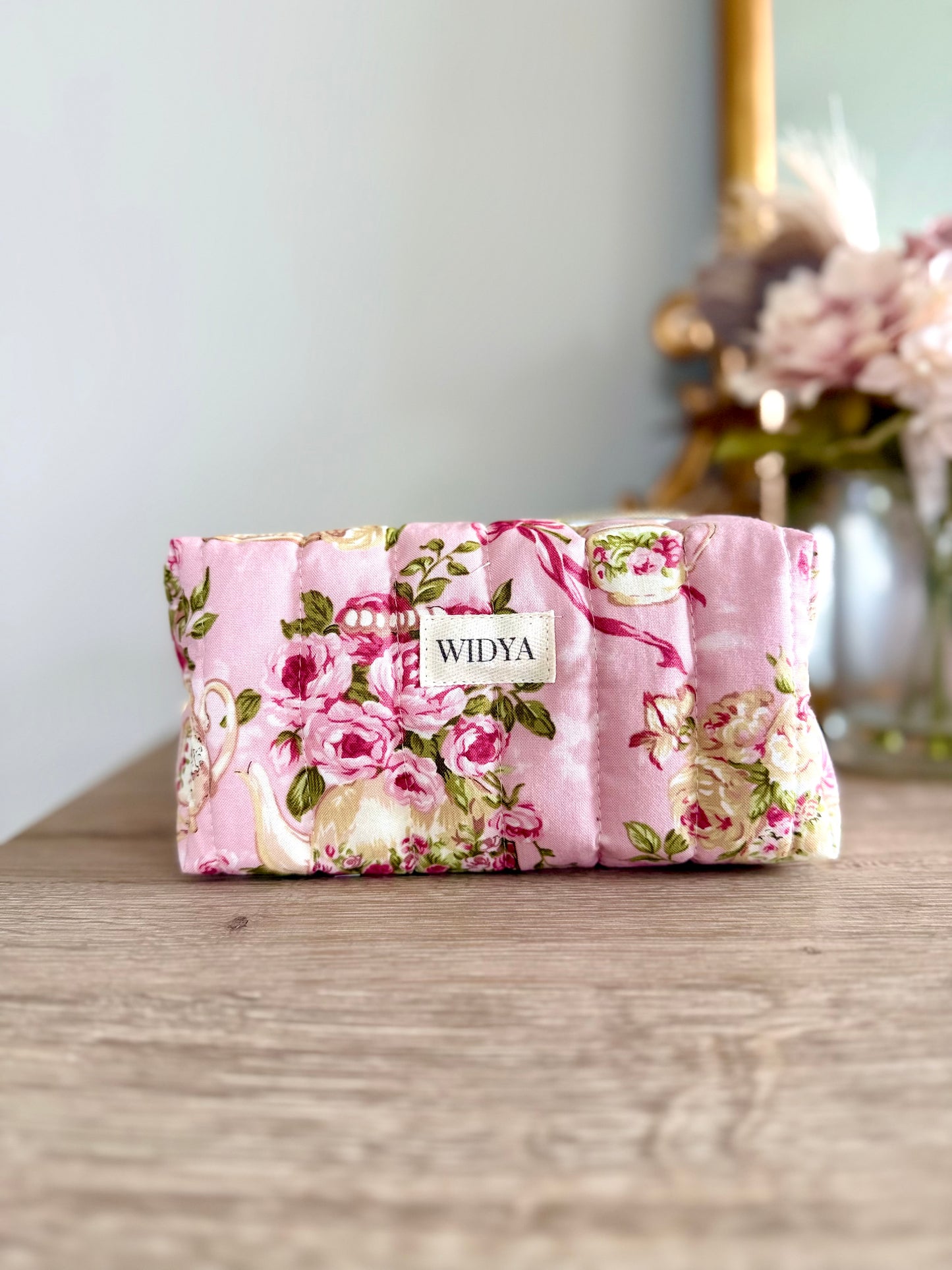 Tea Rose Garden Travel Pouch
