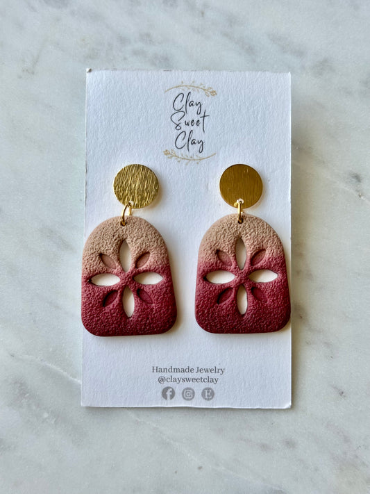 Sandpaper Dangle Earrings - Rounded Tile