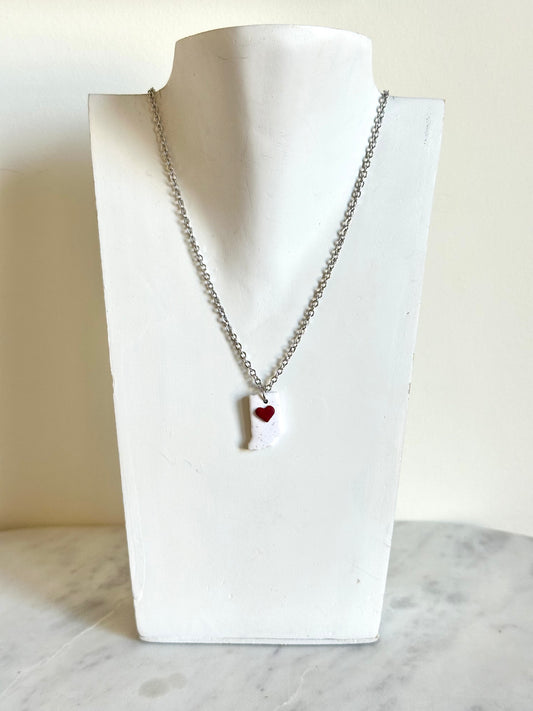 Indiana Necklace - White Speckled