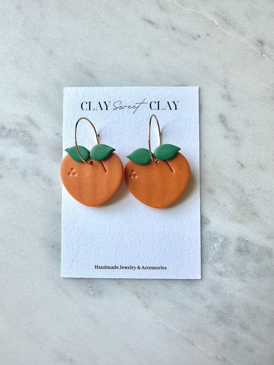 Peach Hoop Earrings