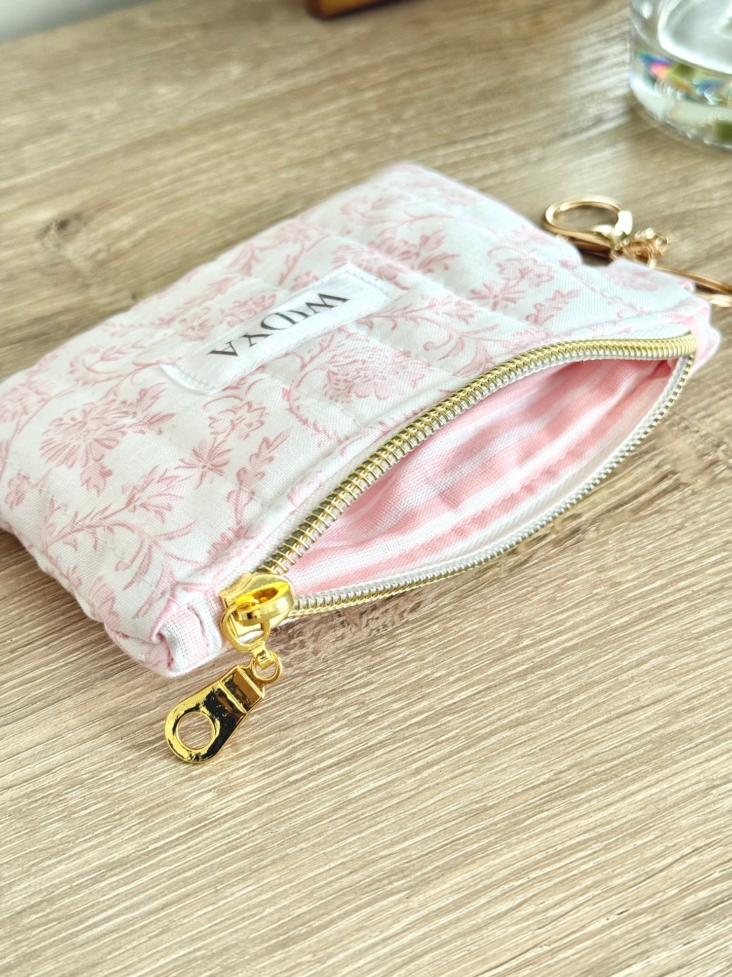 Pink Chinoiserie Keychain Wallet