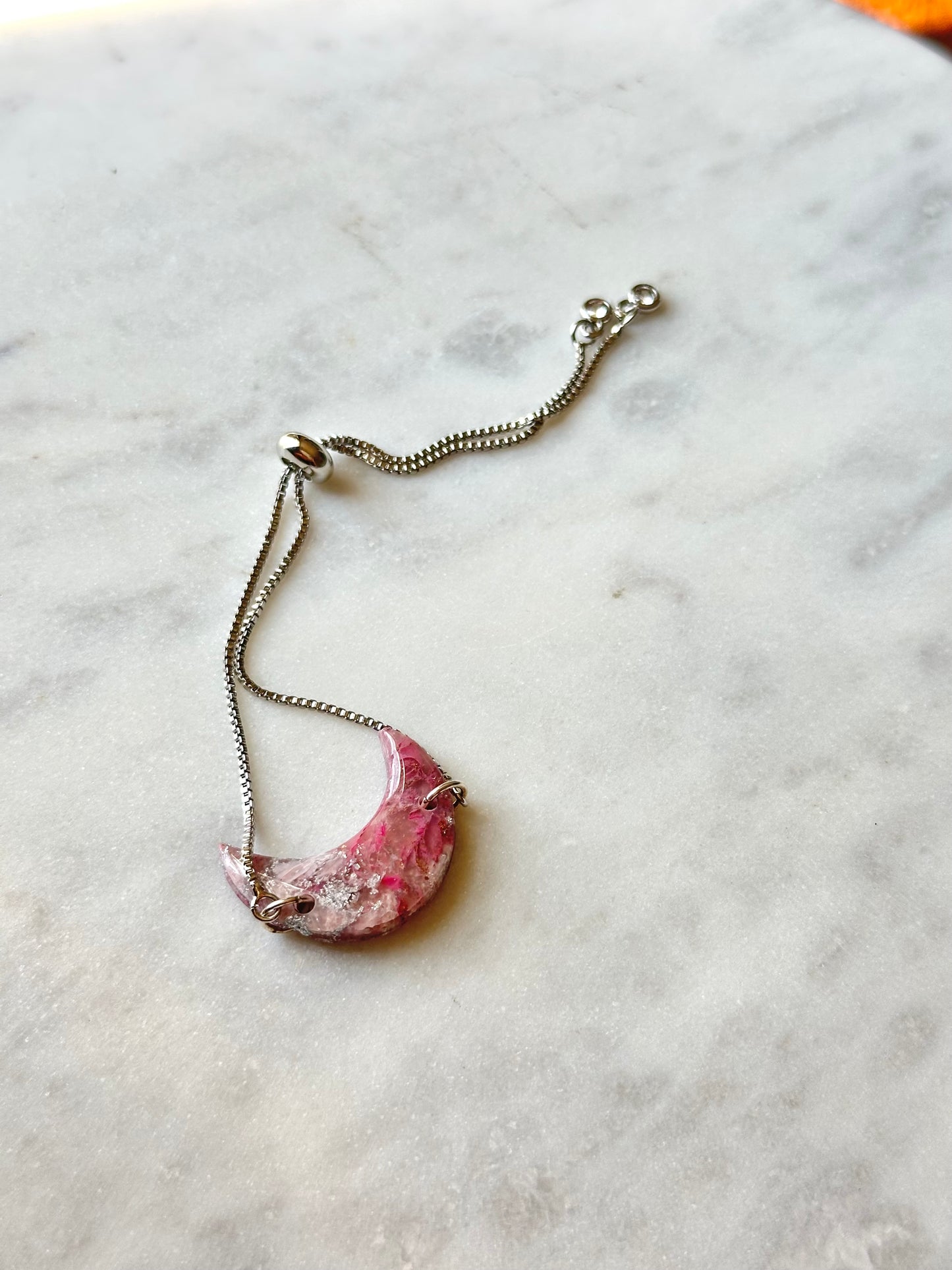 Rose Quartz Bracelet - Crescent