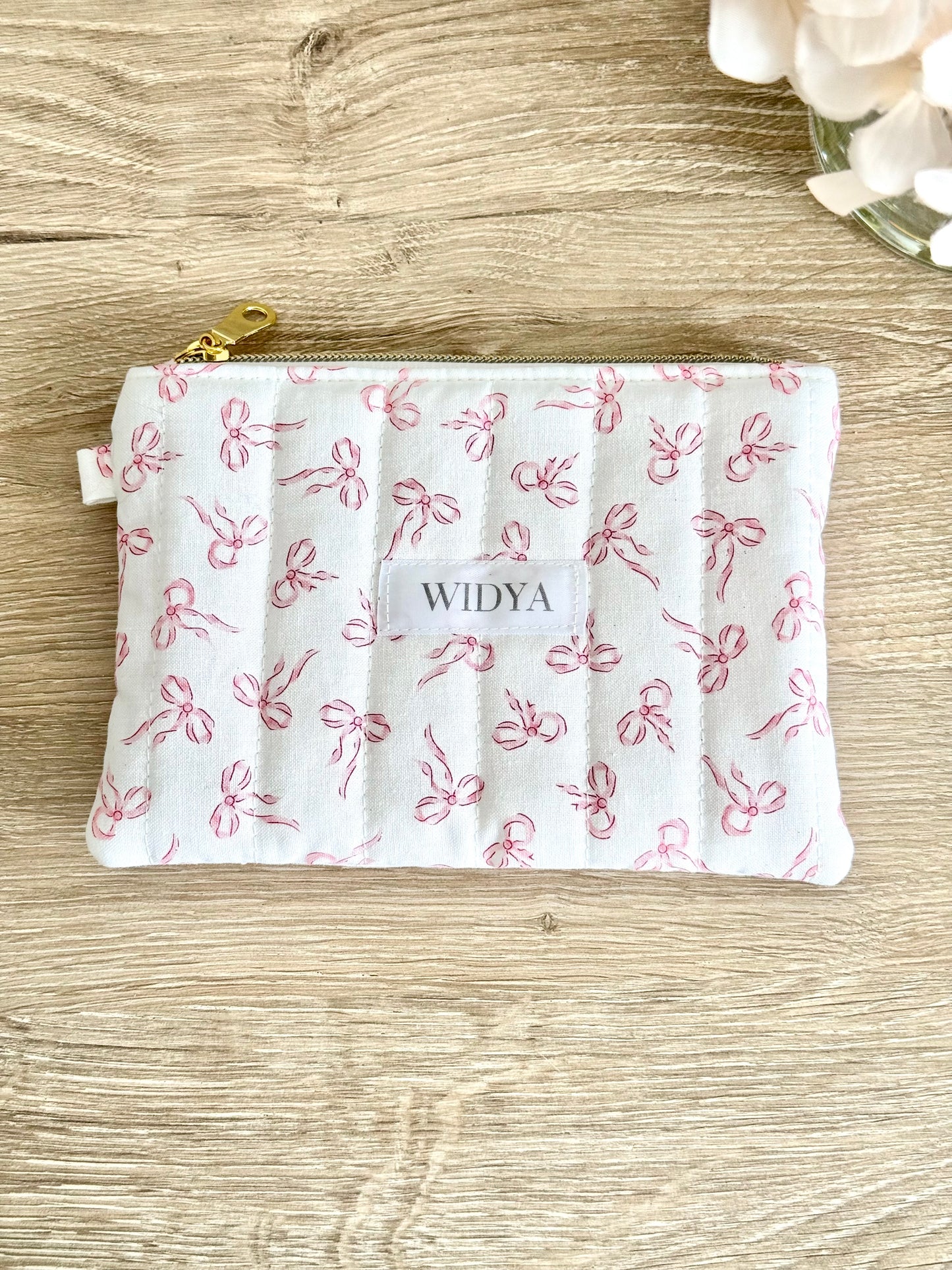 Dainty Pink Bows Small Pouch