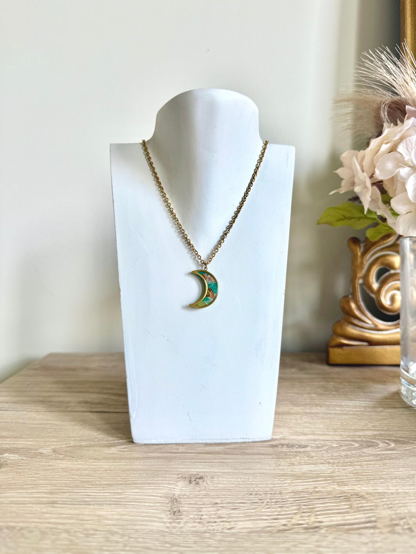 Peridot Necklace - Crescent