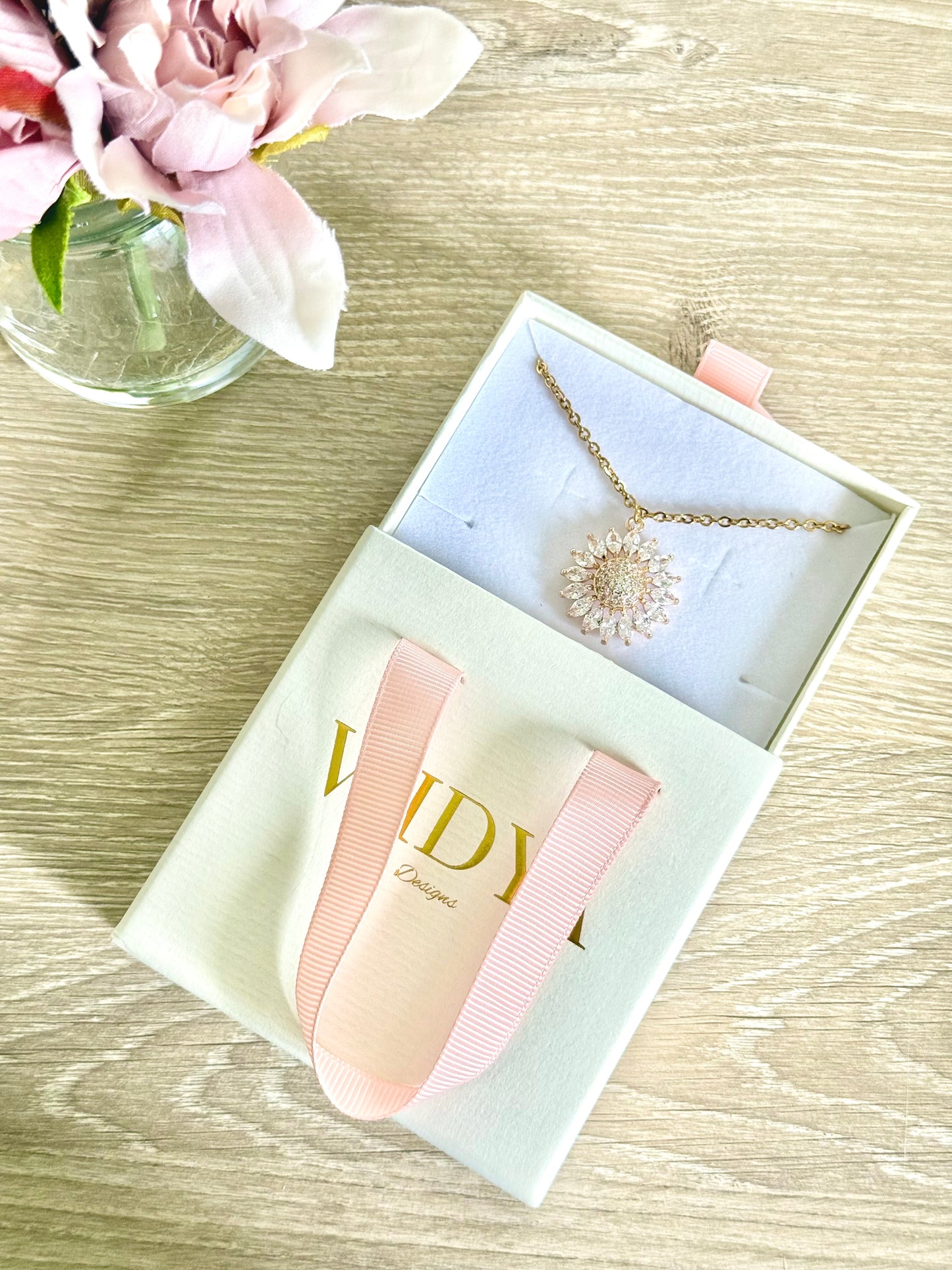 Flower CZ Necklace