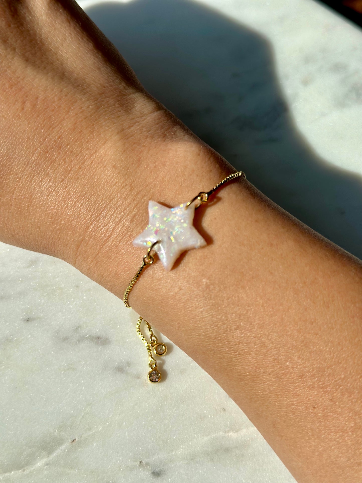 White Opal Bracelet - Star