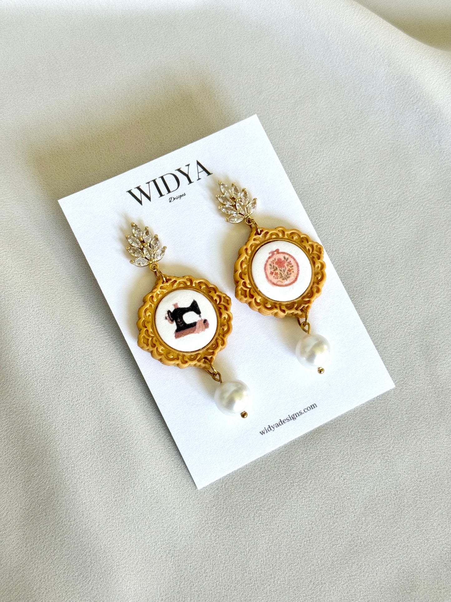 Vintage Frame Art Earrings
