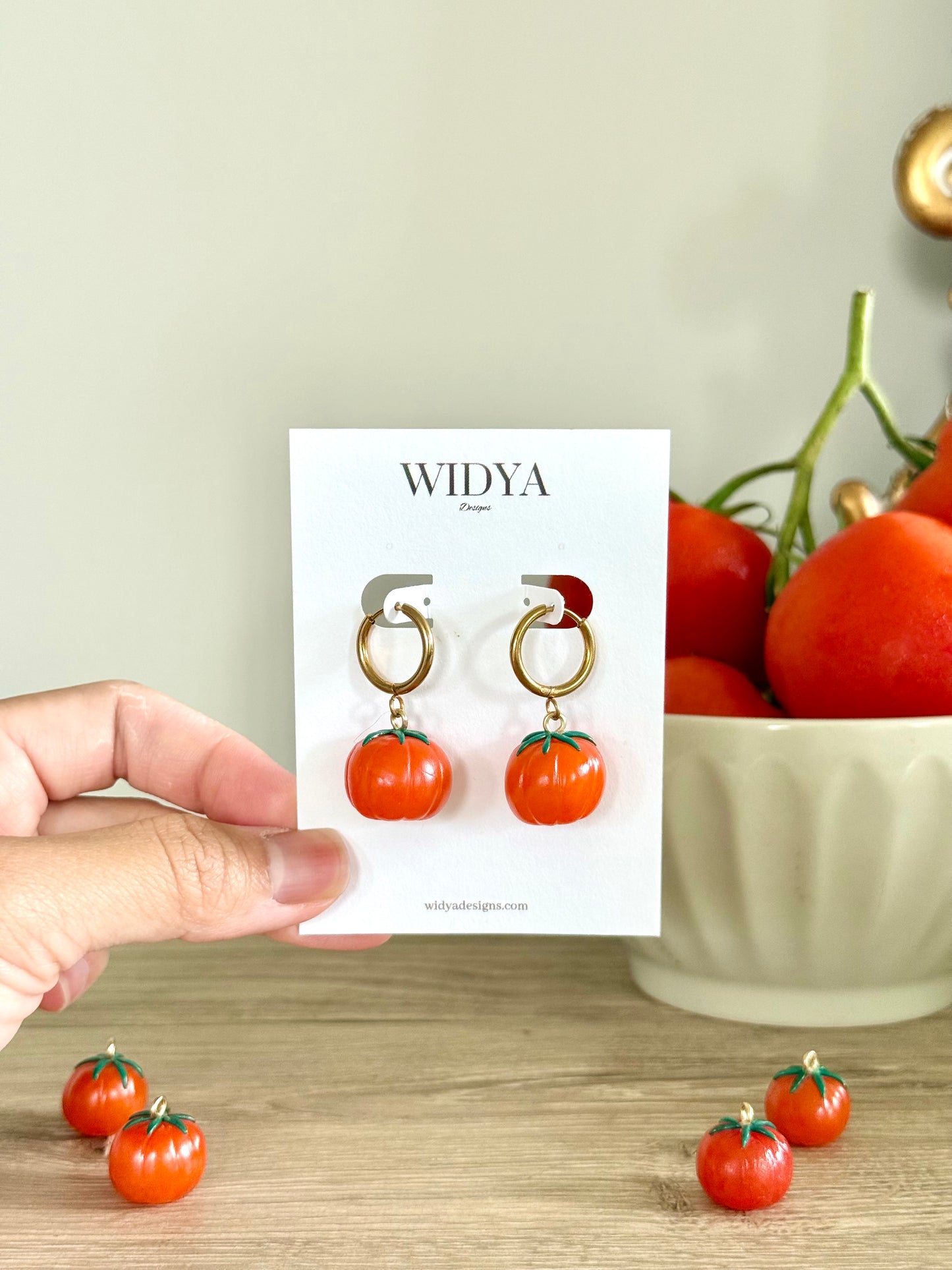 Tomato Earrings