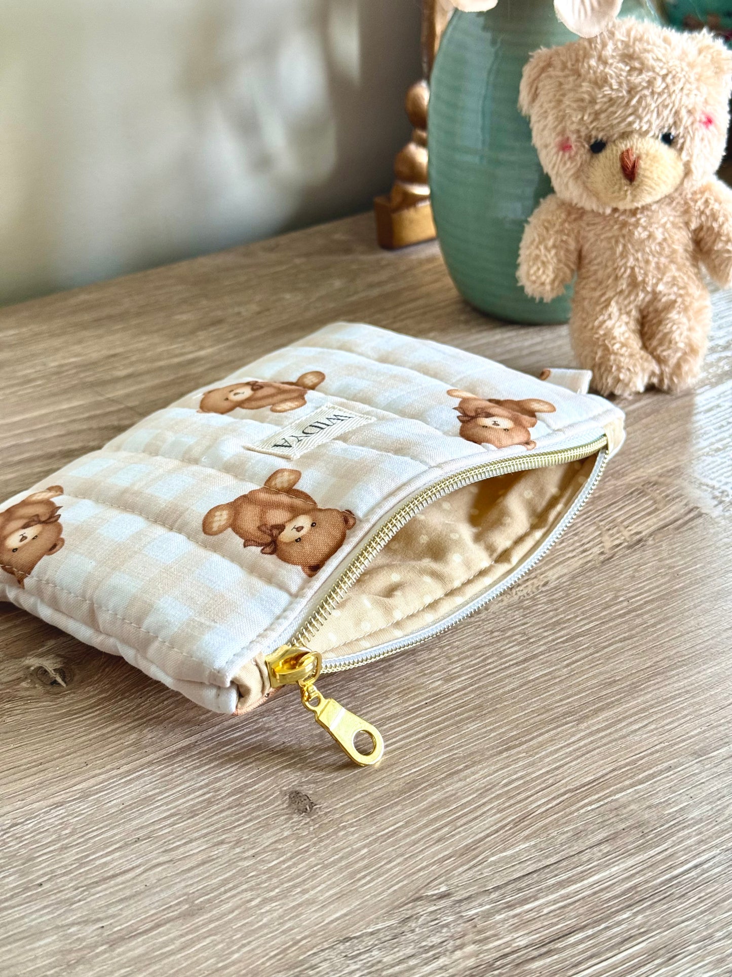 Cute Teddy Bear Keychain Wallet