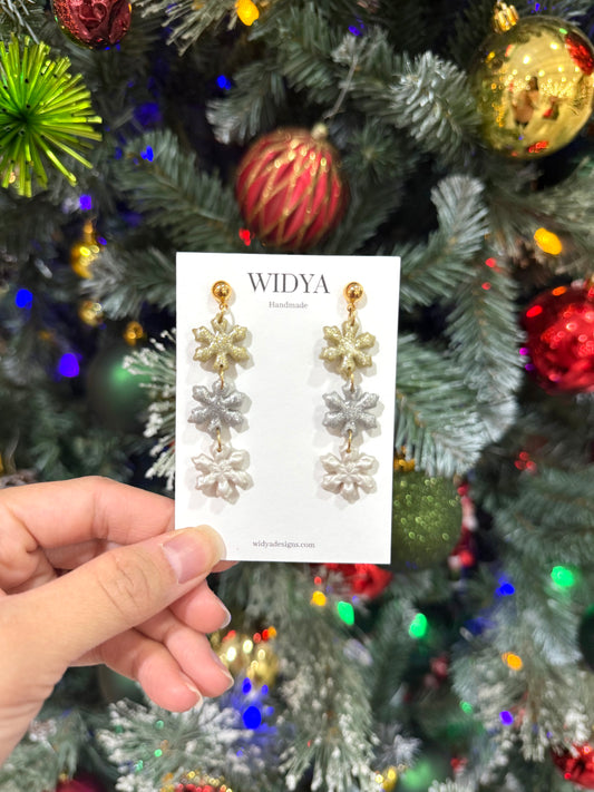 3-Color Snowflake Earrings