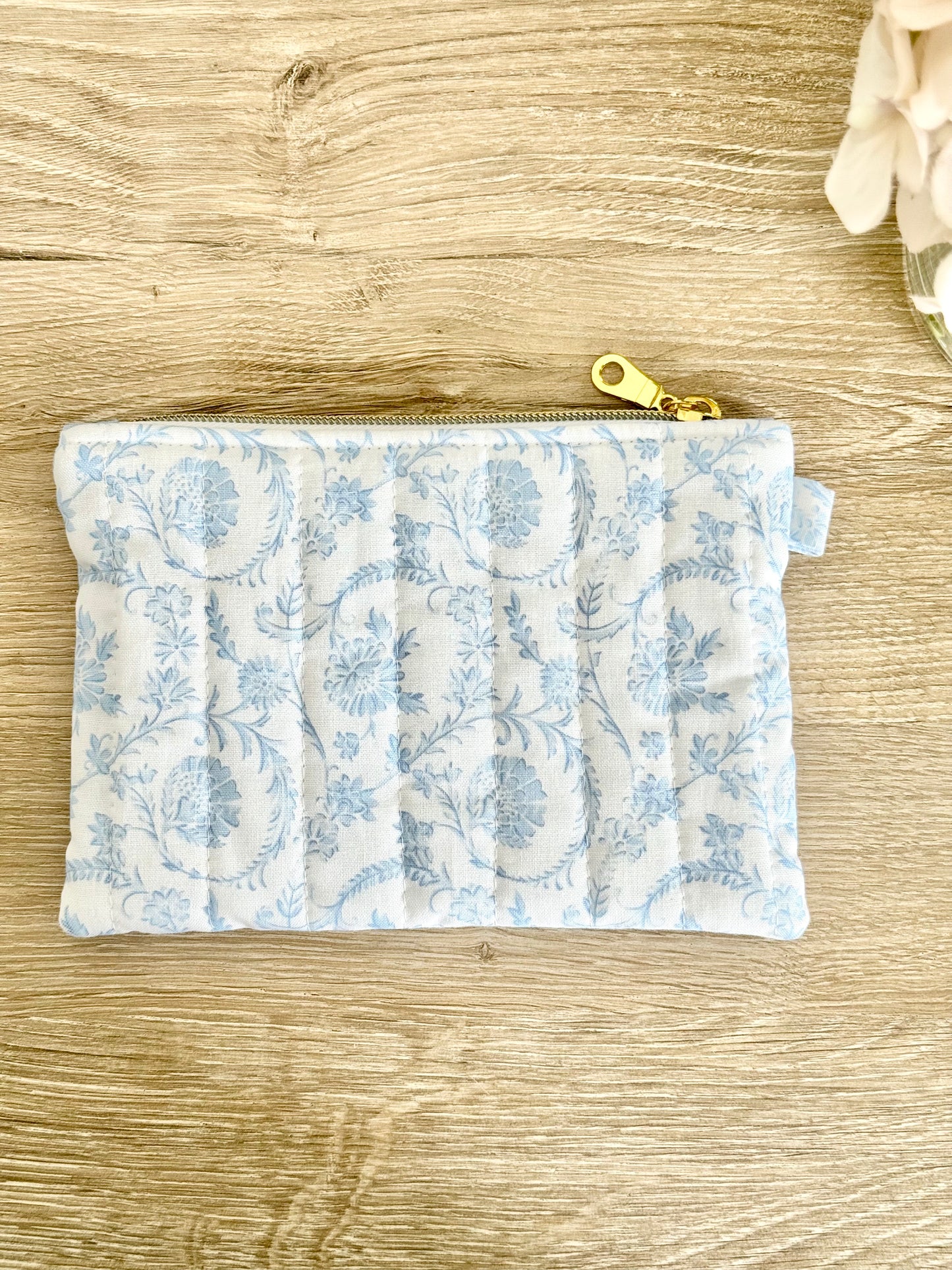 Blue Chinoiserie Zipper Pouch