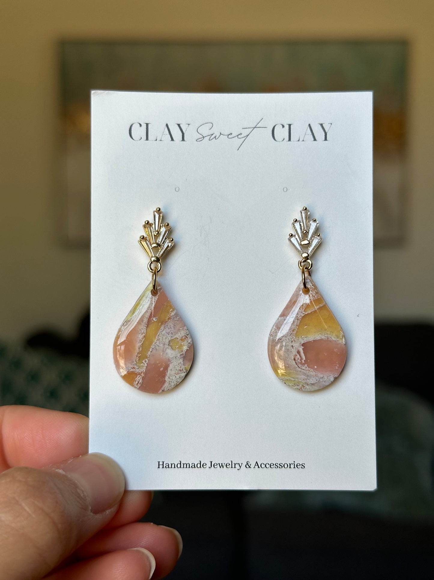 Sunstone Dangles - Teardrop